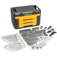 Pt. Mechanics Tool Set In 3 Drawer Storage Box 2