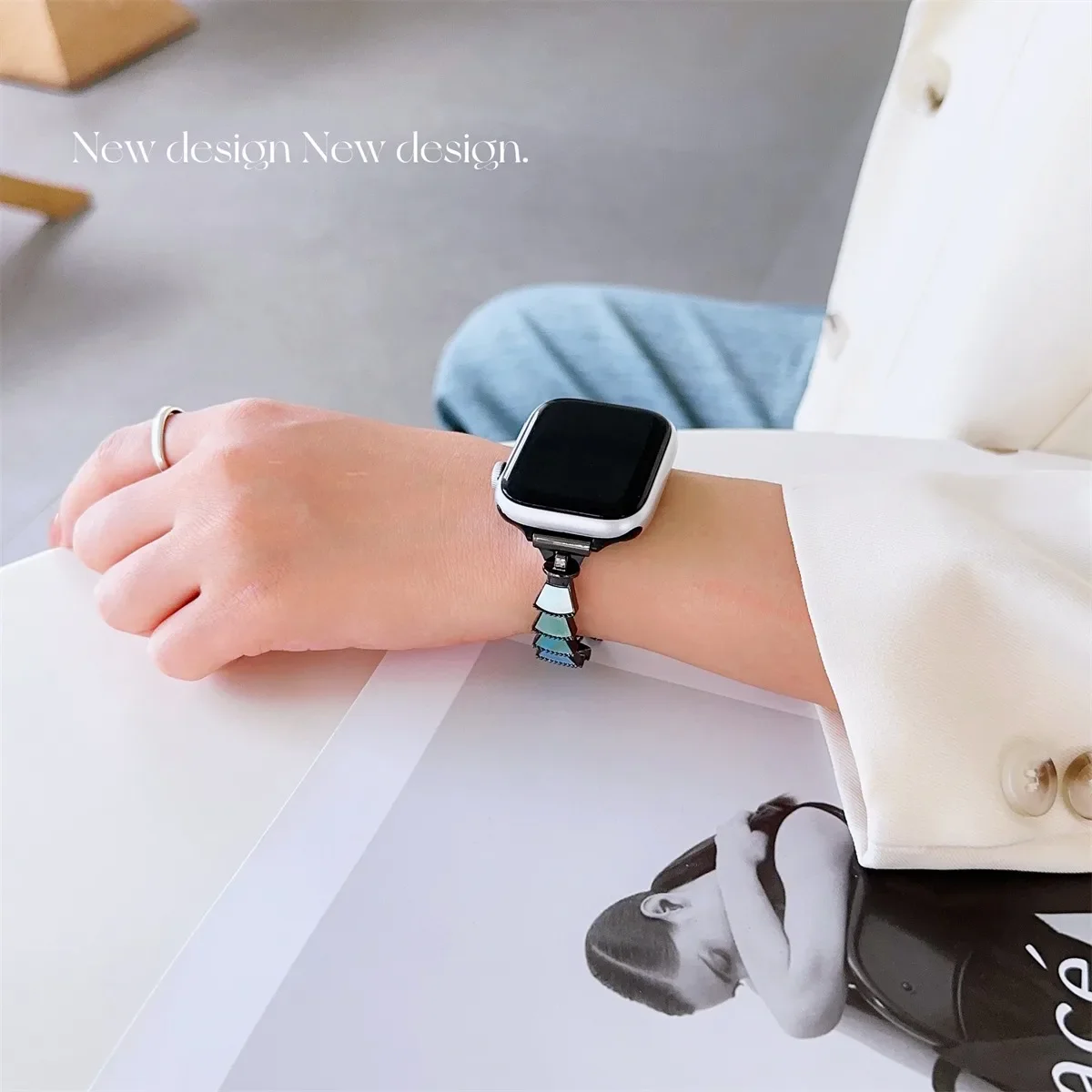 Uhrenarmband für Iwatch 42/44/45/46/49 mm 38/40/41 mm Metall-Mode-Uhrenarmband für Uhrenserie Ultra2 Serie 10/9/8/7/6/5/4/3/2/1_voghion.com