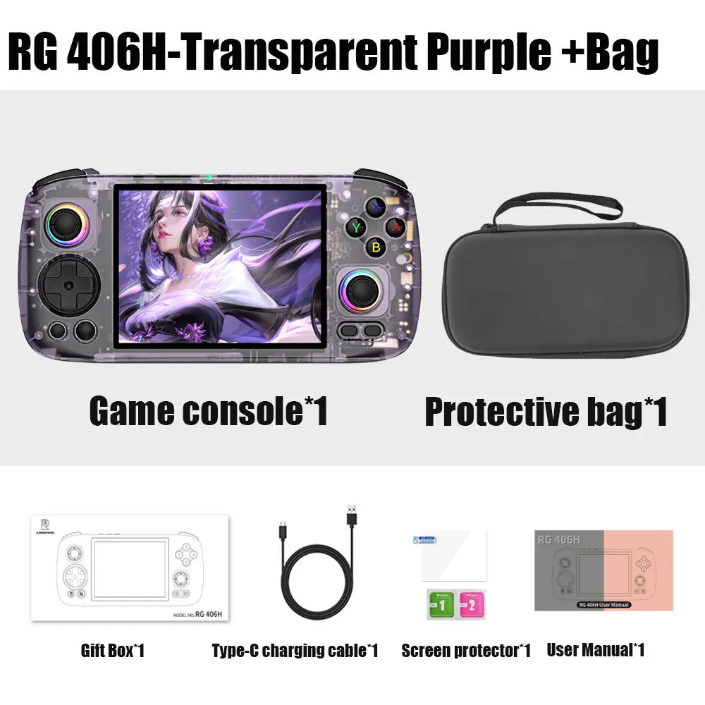 Anbernic RG406H 中古美品 ANBERNIC RG406H ハンドヘルドゲームコンソール 4 インチ IPS マルチ