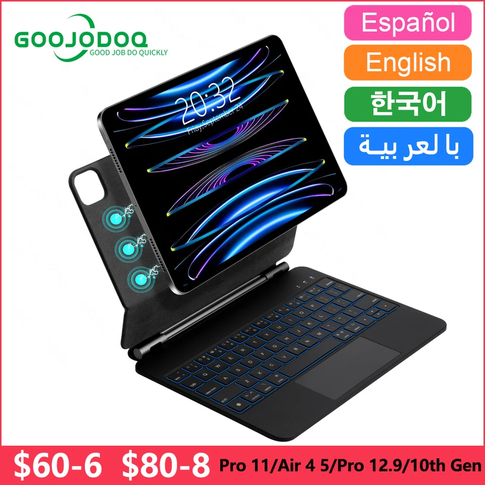 GOOJODOQ Magic Keyboard Case For iPad Pro 11 Pro 13 M4 Pro 12.9 