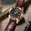 LIGE Brand Luxury Leather Watch Men Fashion Business Men Watch Military Sport Quartz Chronograph Clock Male Waterproof Watches 2