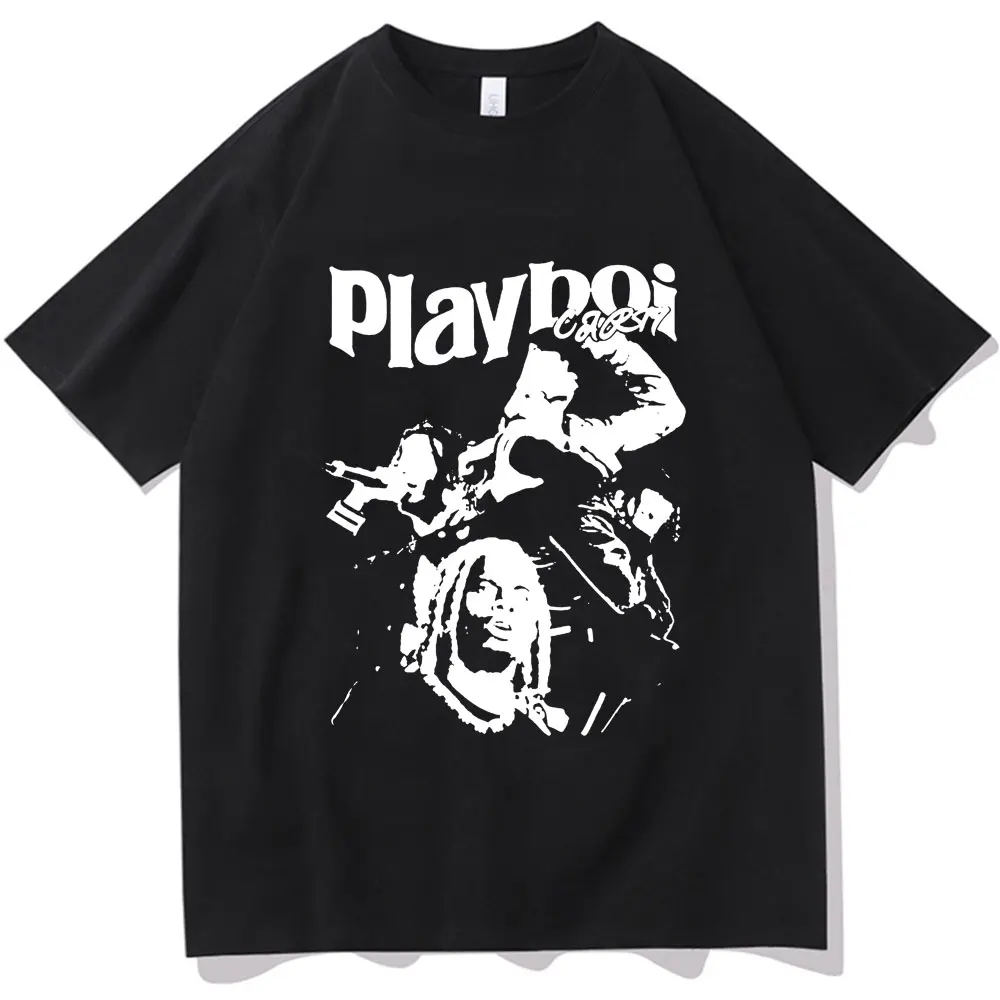 Playboi Carti Tシャツ Lサイズ ブラック Hip-Hop-Rapper-Playboi-Carti-Cat-Music-Album-Graphic-Print-T-Shirt