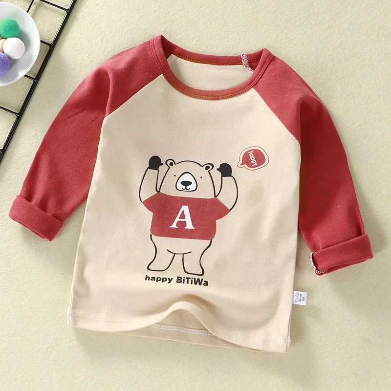 thumbnail image 1 of Children's Clothing Boys Girls T-Shirt kids clothes Cartoon Tops Long Sleeve Baby Clothing Autumn Winter Cotton Print Sweatshirt, 1 of 6