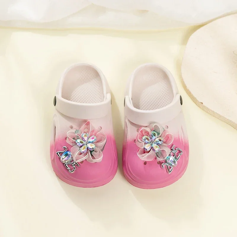 Girls Casual Princess Slippers Soft Non Slip Kids Beach Shoes
