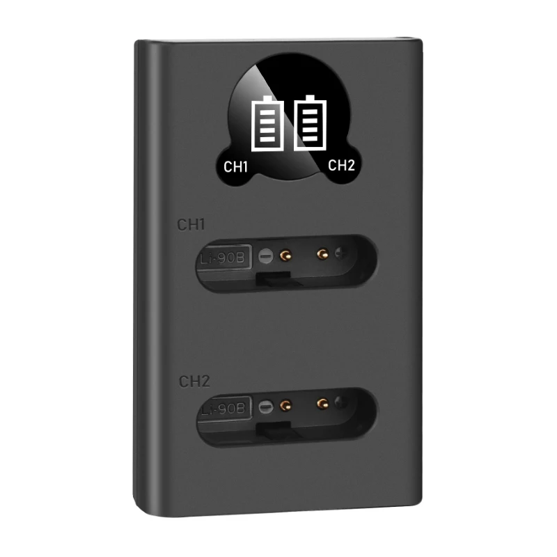 Li-90B Li90B Caricabatteria Doppio A 2 Slot Per Fotocamera Olympus Tough Tg-1 Ihs Tg-2 Ihs Tg-3 Tg-4 Sh50 Olympus Sp-100 Sp-100Ee Sh-1