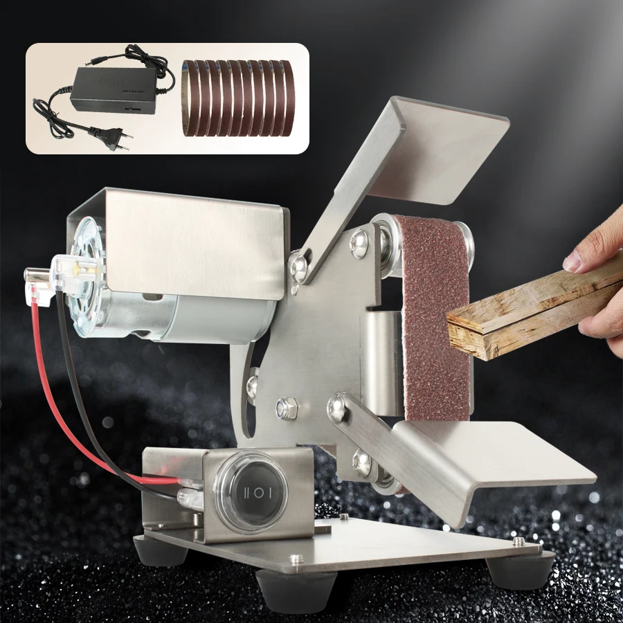 TUNGFULL Mini Belt Grinding Machine Tool Sharpening Machine Sanding Grinding Electric Sander Home Diy Polisher Machine 1