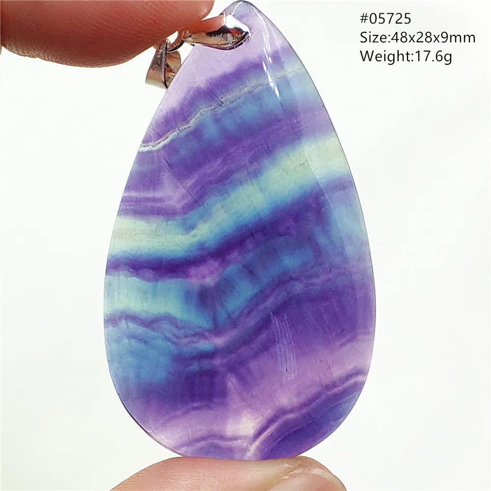 Natural Colorful Fluorite Quartz Pendant Necklace Jewelry For Women Men