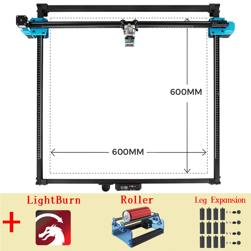 TwoTrees 600x600 مللي متر CNC الليزر حفارة 40 واط/80 واط TTS-55 PRO/TTS-10 PRO المعادن ماكينة الحفر بالليزر الخشب آلة قطع الجلود
