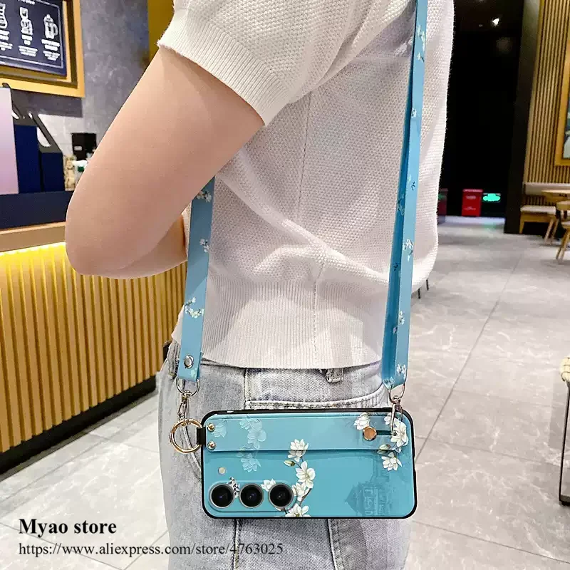 Universal Crossbody Neck Lanyard Phone Holder Cover with Wrist Strap