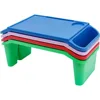 4 Pcs Kids Lap Desk Tray Plastic Breakfast Laptop Trays Portable Lap Bed Table with Side Pockets (20" x 10" x 7") 6