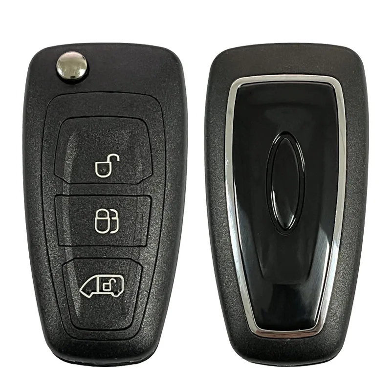 Key Case Car Key Shell Key Cover Folding Car Key Shell Fob Cover Key Fob Replacement Flip Remote Key Shell for Ford C-Max S-Max Focus Ranger Galaxy Mondeo Transit Tourneo