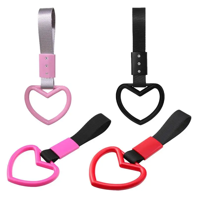 

Car Rear Bumper Warning Loop JDMs Heart Pendant Universal Exterior Hangable Ornament Drift Charm Strap Car Exterior Accessories