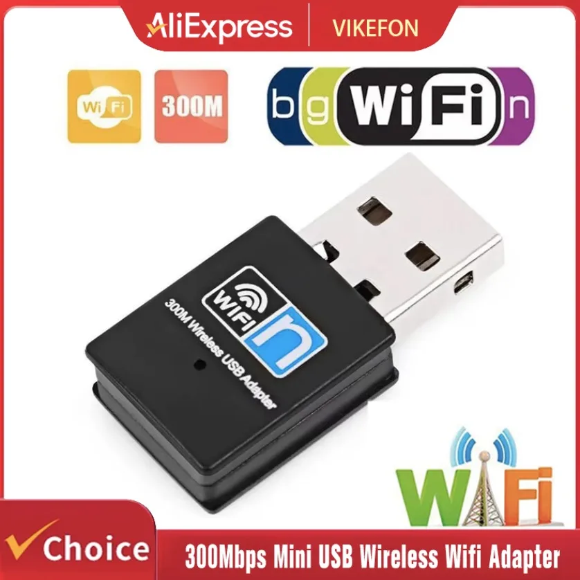 300Mbps 미니 USB 무선 Wifi 어댑터 WiFi 네트워크 LAN 카드 PC..