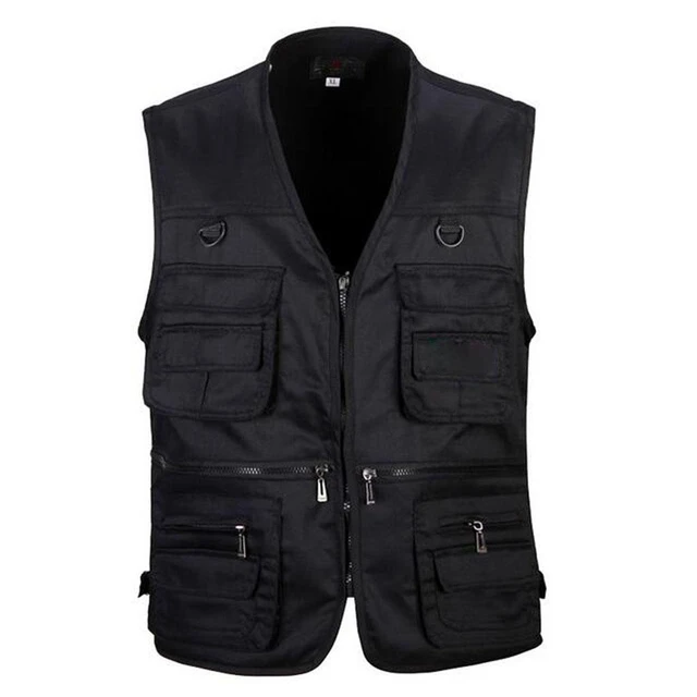 Men's Multi Pocket Zip Vest Hunting Fly Fishing Travel Summer Autumn  Outdoor Sport Quick-Dry Waistcoat