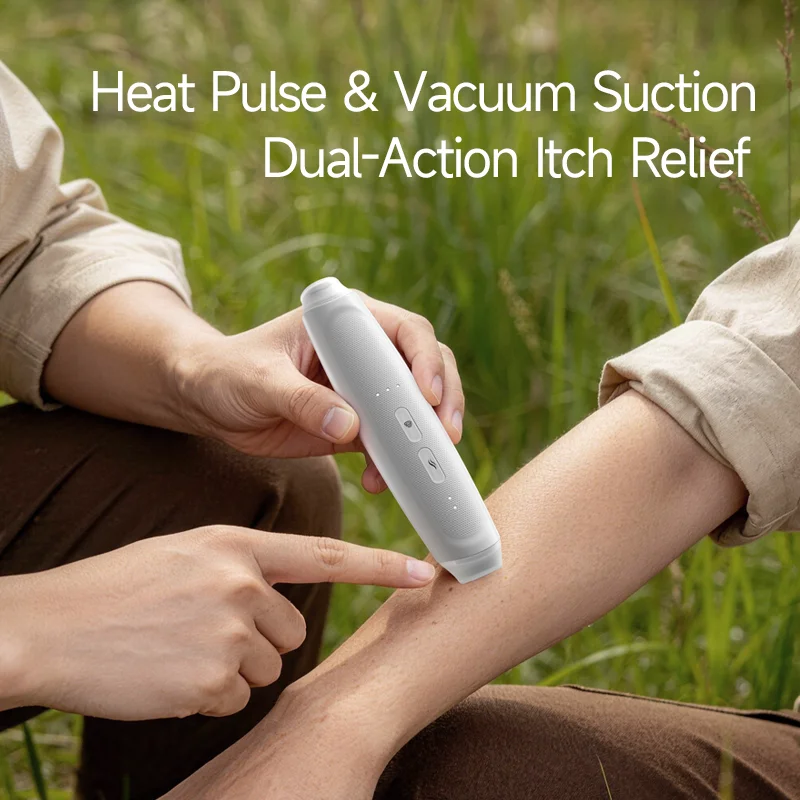 New 2-in-1 Dual Tip Electric Itch Reliever Portable Mosquito Bite Relief Device for Household Outdoor Travel Use