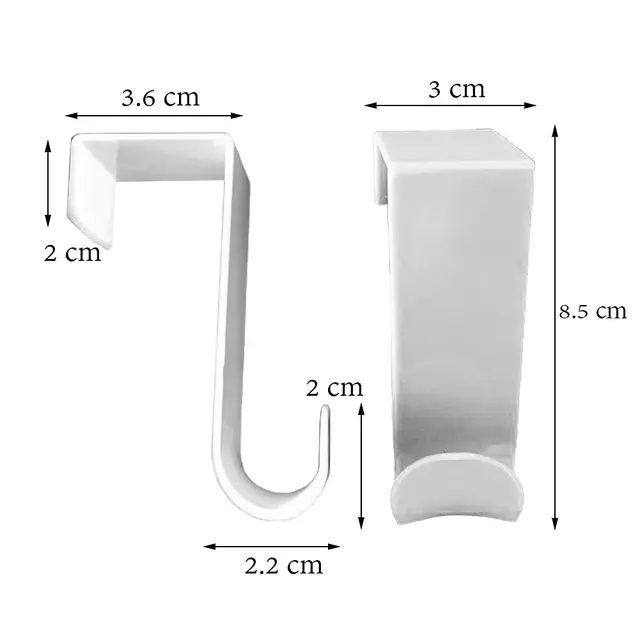Crochets de vêtements en plastique au-dessus de la porte, crochets de suspension pour la maison, la cuisine, la chambre à coucher, décoration 4