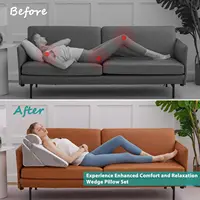 Ensemble d'oreillers orthopédiques 10 en 1, 3 pièces, Support de tête de lit en mousse à mémoire de forme réglable, conception multifonctionnelle pliable et antidérapant 4