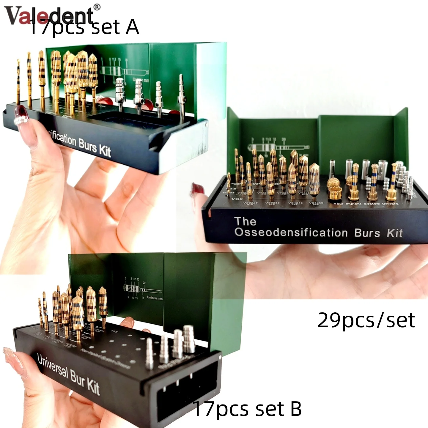 Zahnimplantatbohrer Osseodensification Burs Kit Maxillary Sinus Lift Drills Kit für chirurgische Zahnarztlaborwerkzeuge