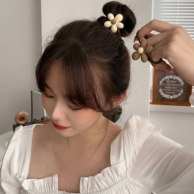 Bunte Haar Haar gummis Karamell farbige Bogen Bär Perlen Blumen Haar Seil elastische Haar bänder Mädchen Frauen Mädchen Zubehör – Detail 6