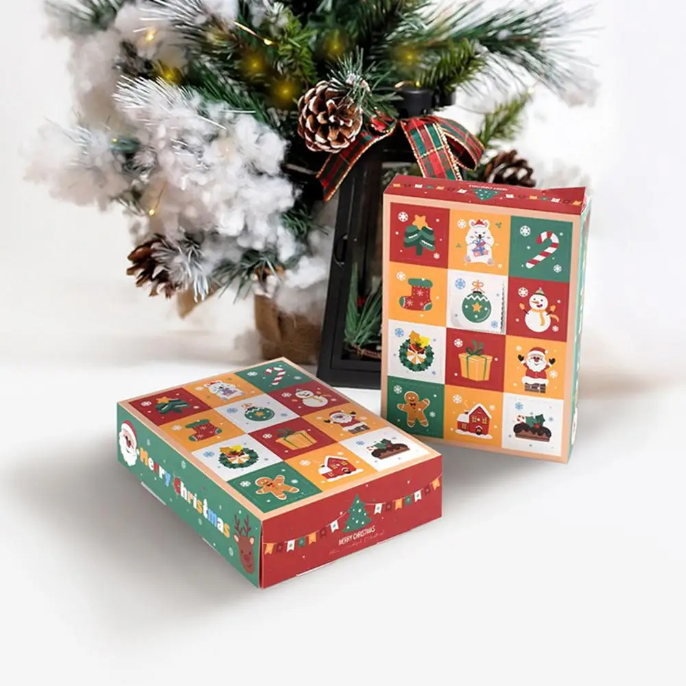 

Small Gift Box Christmas Gift Box Exciting Kids' Countdown Advent Calendar 5pcs Christmas Empty Gift Box with 12 Grids for New