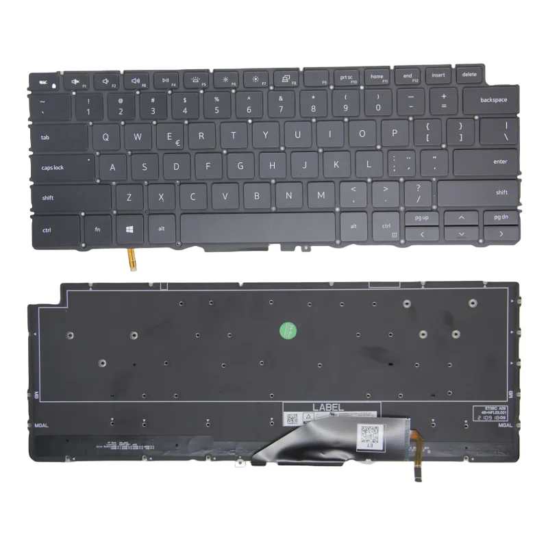Nuova Tastiera Nera Sostitutiva Layout Usa Per Dell Dell Xps 13 7390 2-In-1 Laptop Retroilluminato Us