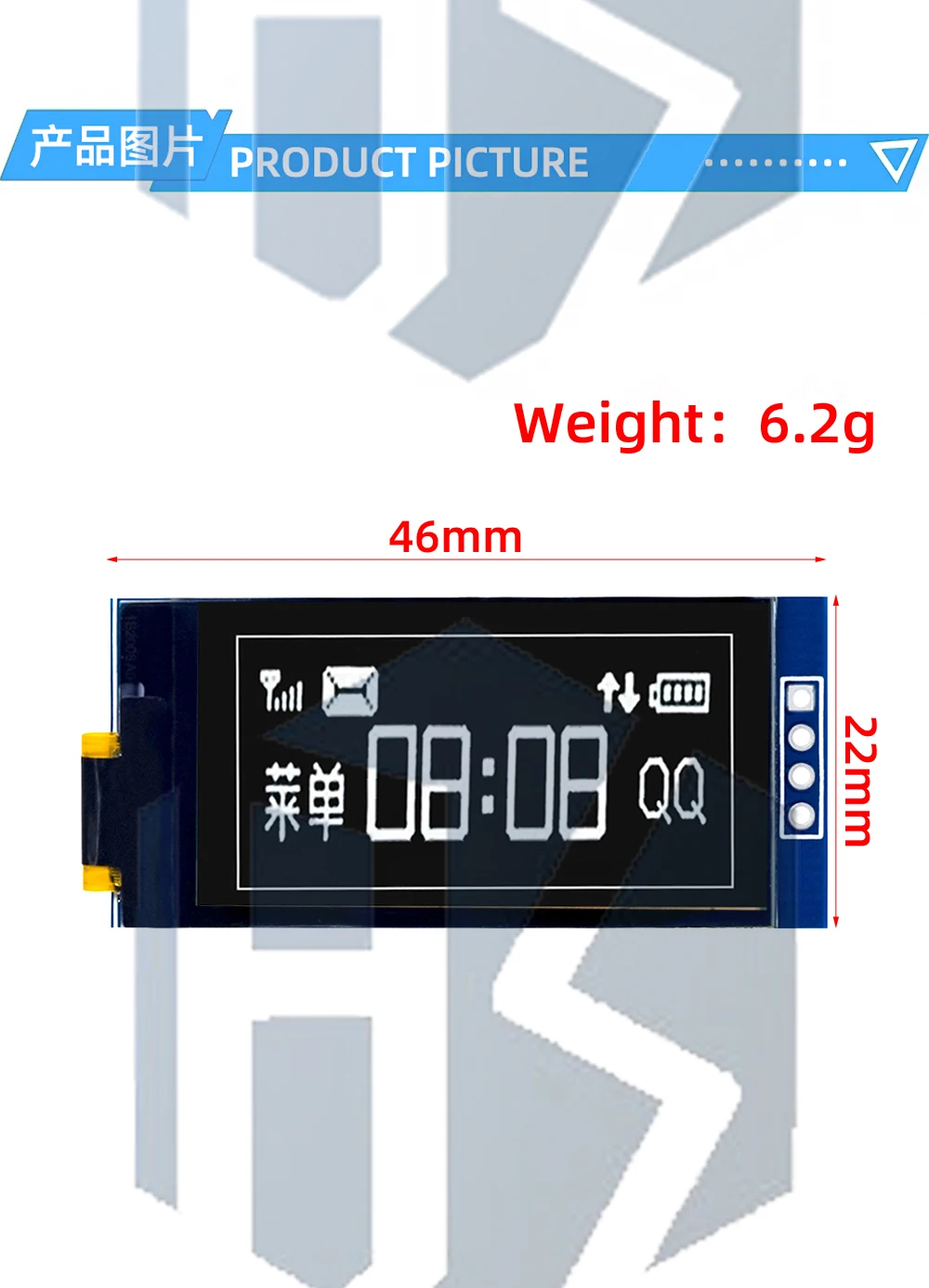 1~5PCS 1,3 Zoll/0,96 Zoll/1,54 Zoll OLED-Display 64×128 LCD-Modul SH1107 LCD 1,3' OLED Vertikales Bildschirmmodul für Arduino – Detail 14