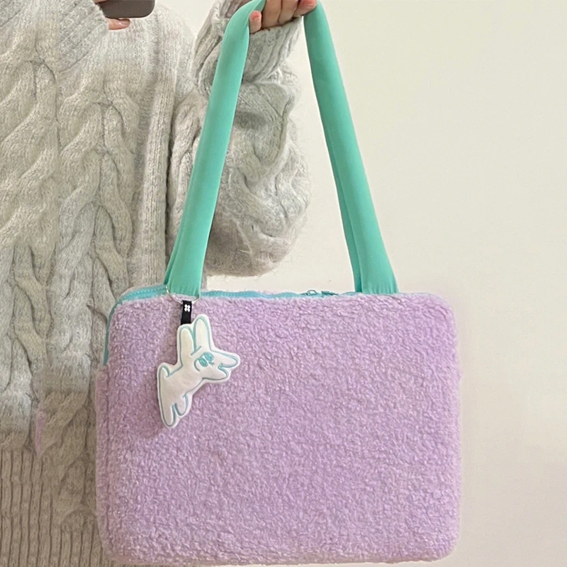 Bolsa de Ombro Bonito do Computador para Mulheres Bolsas da Luva do Portátil Macbook Ipad Xiaomi Lenovo hp Pasta 12 13.3 13.6 14 Polegadas - Imagem 5