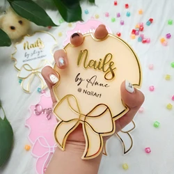 Customizable Fashionable Nail Salon Branding Prop - Unique & Personalized Design Gift (Khaki Color)