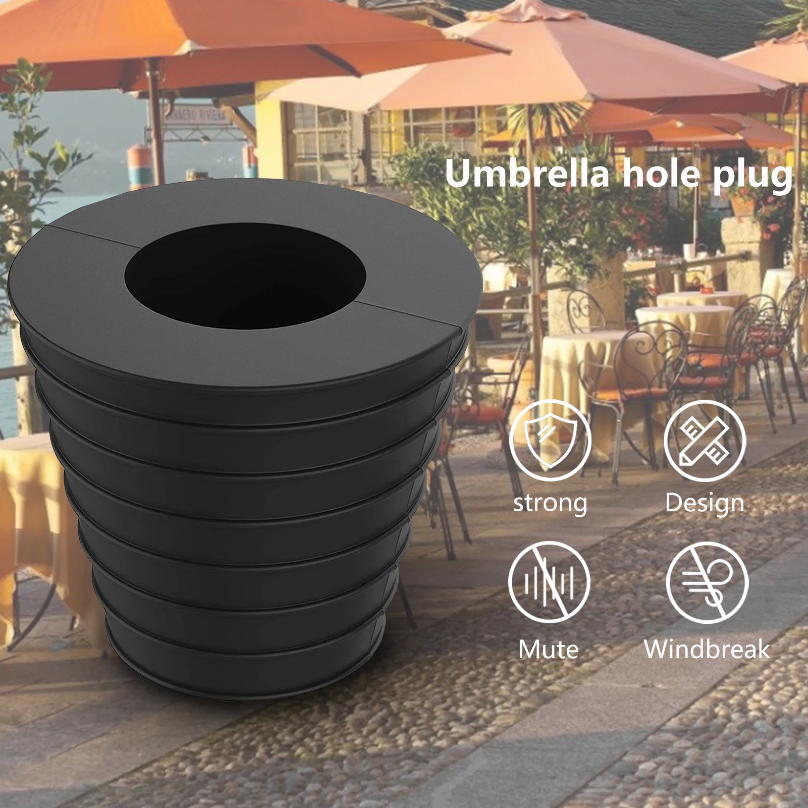 

Patio Table Umbrella Cone Wedge Ring Plug Fits Umbrella Pole Diameter 38mm For Patio Table Hole Opening Or Parasol Base Stand