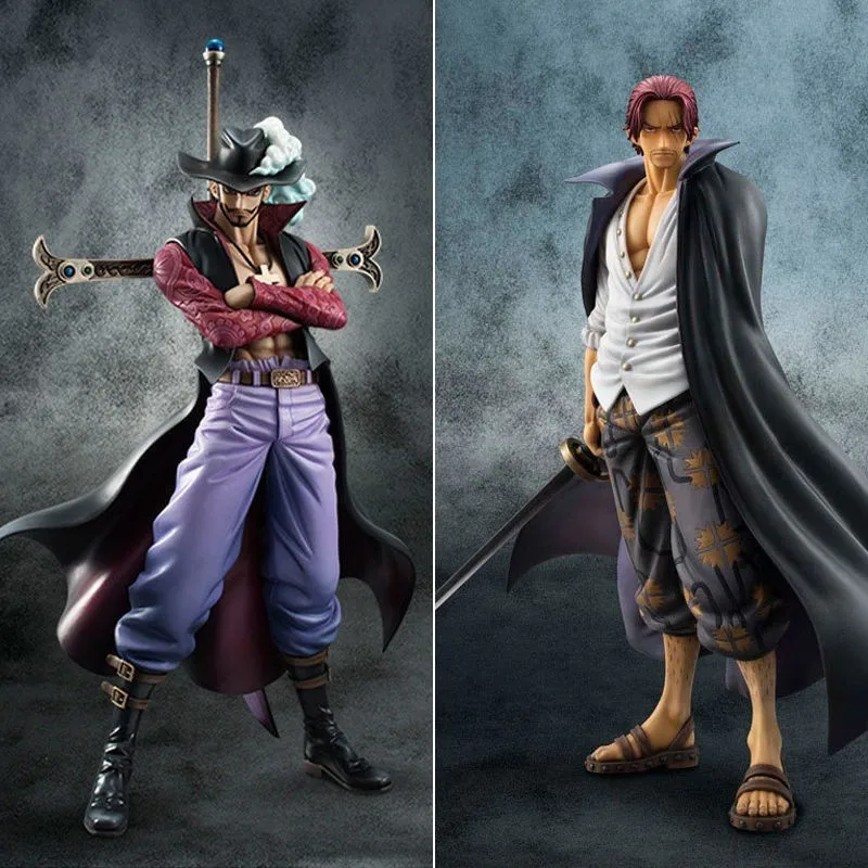 

Bandai Deluxe World Government Dracule Mihawk Action Figure Pop Anime Toy 10th Anniversary Big Excellent Model Collectibles