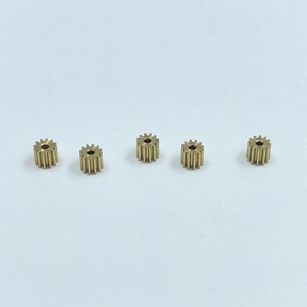 5pcs 0.25 Modulus 9T 10T 11T 12T 20T Teeth Brass Metal Copper Gear For Toy Car Spindle transmission Pinion gear Fit 1mm Shaft