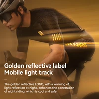 ROCKBROS Summer Cycling Jersey Short Sleeve Shirt Lightweight Reflective High Elastic Breathable Jersey Men MTB Cycling Clothing 2