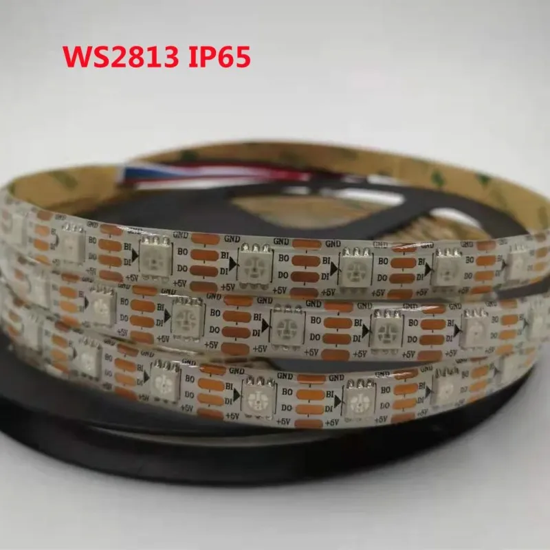 DC5V WS2813 LED Strip RGB Full Color Dual-signal Individually Addressable 30/60/144 Pixels/Leds/M WS2812B Updated Tape Light