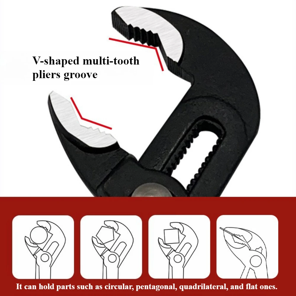 Adjustable V-Jaw Groove Pliers 4