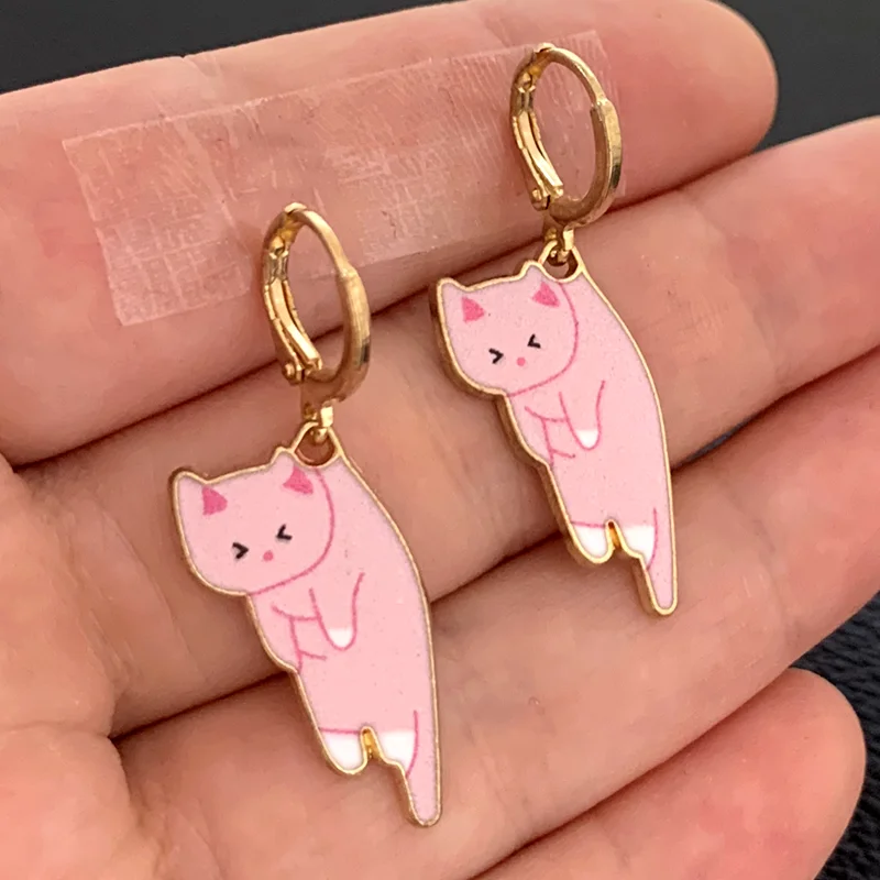 Cat Dangle Earrings