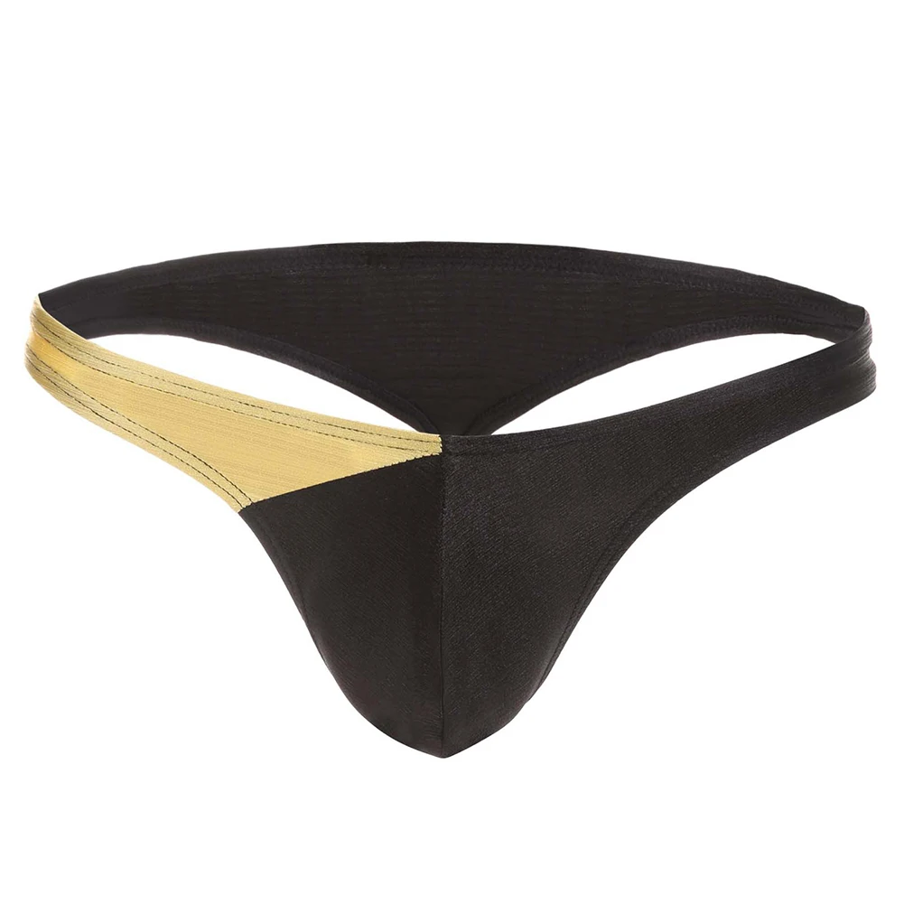 

Men Sexy Briefs Patchwork Low Rise Underwear Big Pouch U Convex Panties T-back G-string Solid Elasticity Thongs Breath Lingerie