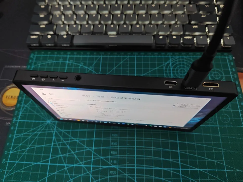 PeakDo 7인치 휴대용 터치스크린 IPS LCD 디스플레이, 게임, 업무, PS5/Xbox/PC용 보조 화면, 1080P 60Hz USB C HDMI 모니터