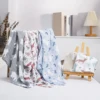 5 Pcs/Set Muslin Baby Feeding Bibs Bamboo Cotton Swaddle Feeding Burp Cloth Newborn Soft Cotton Baby Blanket 60*60cm 1