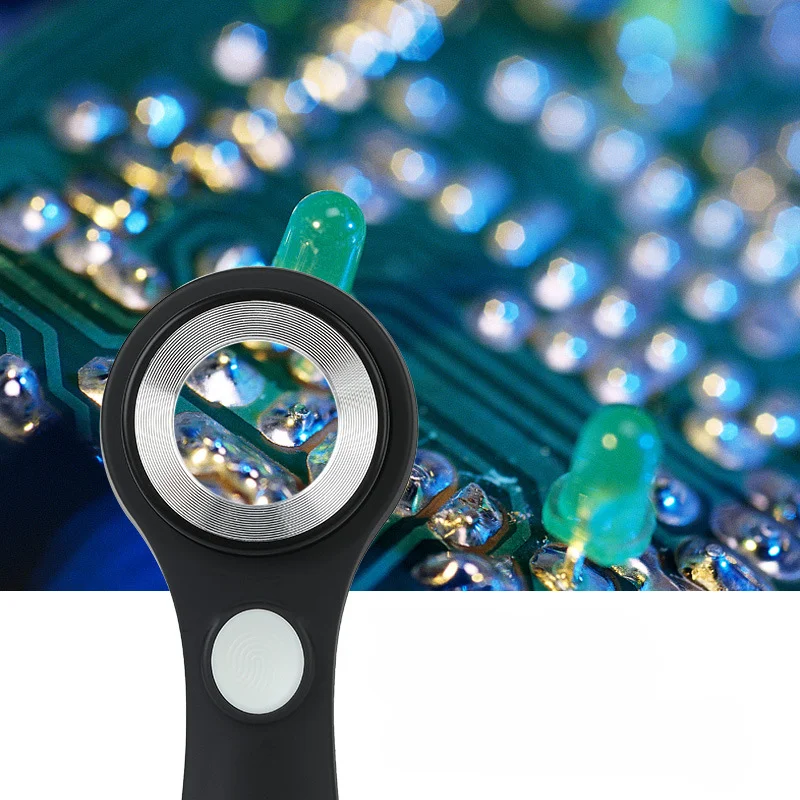 Lente D'Ingrandimento Ricaricabile Con LED – 5x/11x E 3 Livelli Di Luce Per Gioielli, Monete E Lettura