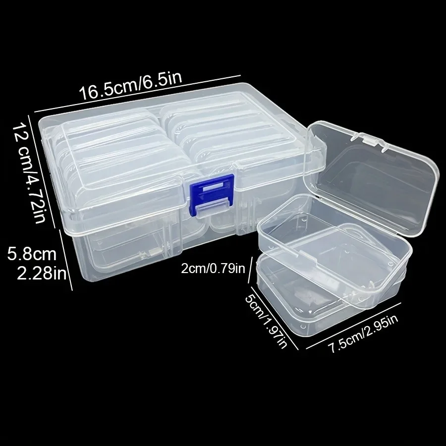 10/19/24/30 Grids DIY Beads Diamond Paint Crafts Transparent Plastic Storage Box Art Embroidery Jewelry Accessories