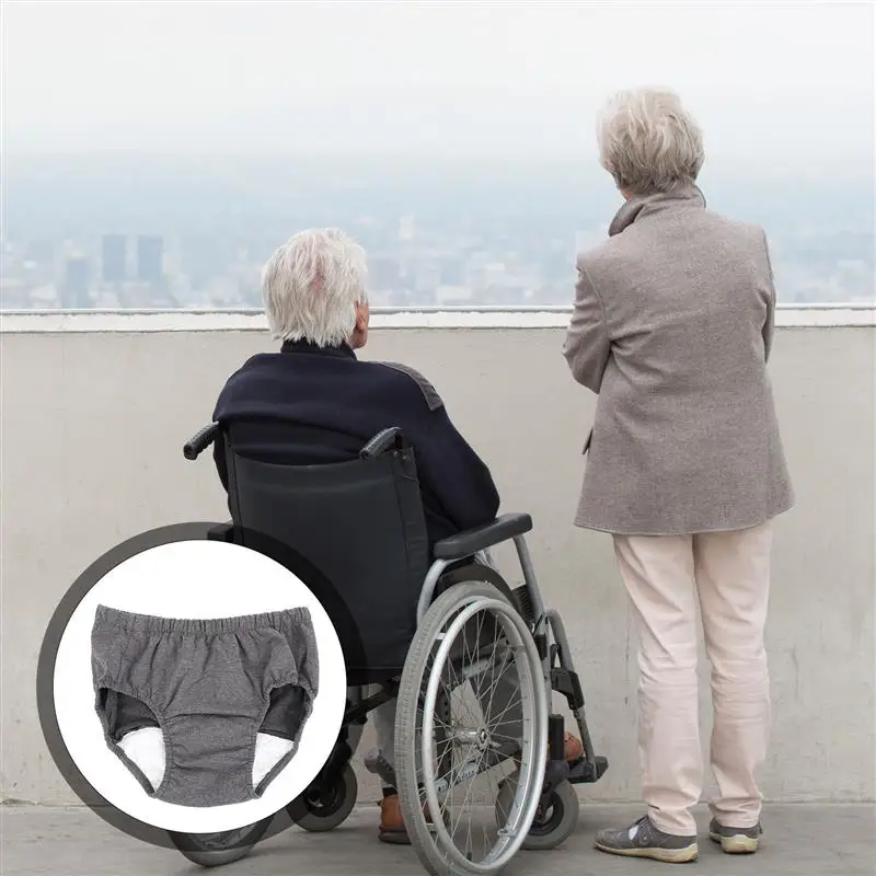 Diaper Adult Pants Incontinence Diapers Reusable Cloth Disposable Nappy Wraps Old Washable Briefs Urinary Shorts 5