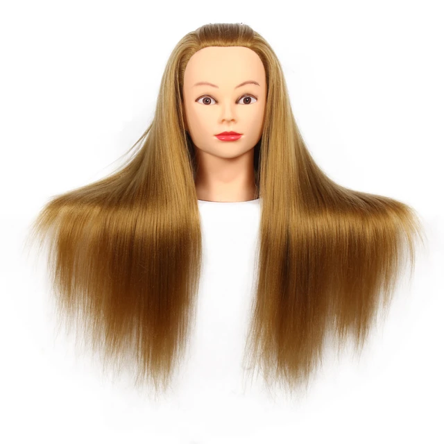 Training Mannequin Heads Doll Head With Synthetic Hair Silicone Mannequins  For Professional Hair Styling Hairdresser For Hairsty