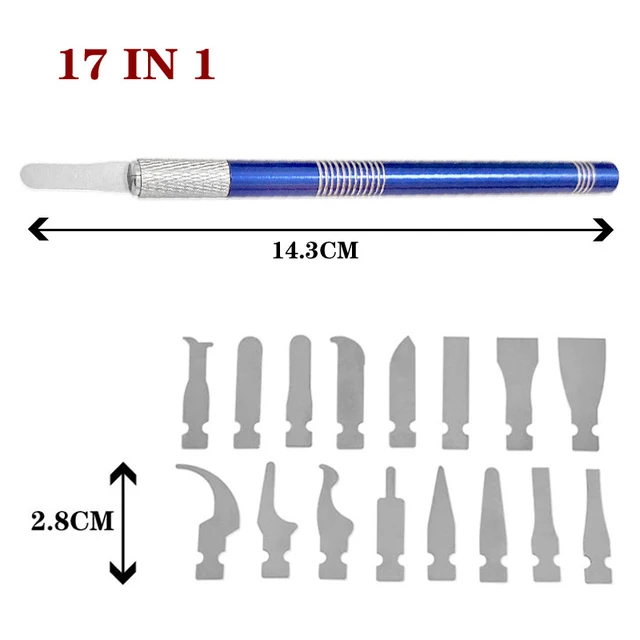 17/8/5 In 1 Phone Repair Tools Set Disassembly Blades Metal Remover Hand Tool for Repairing Computer BGA CPU IC Chip Repair Tool 17Pcs Repair Set
