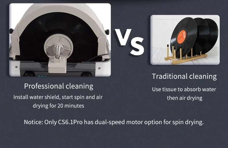 CS6.1 pro Vinyl Record Cleaner for Professional Business 7' 10' 12' LP Vinyl Rec