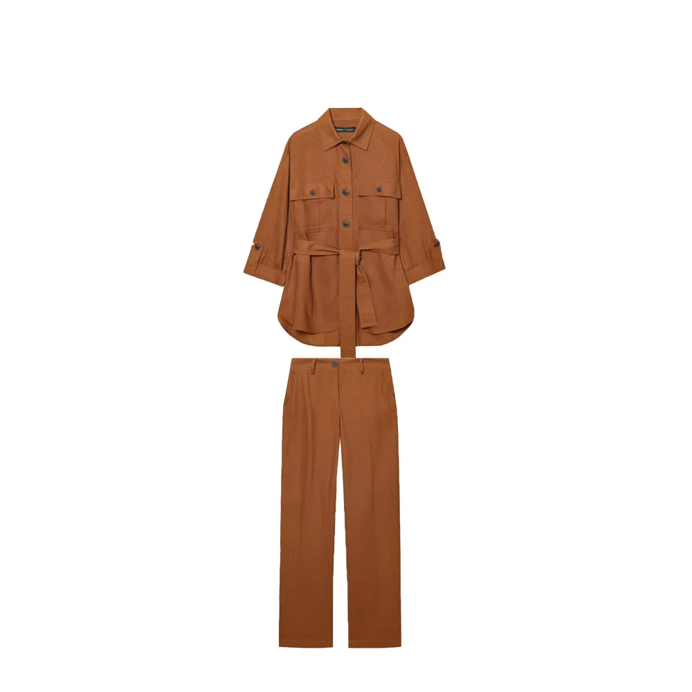 Brown suit