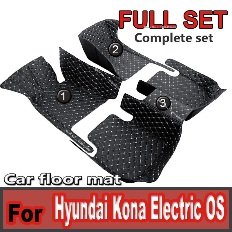 

Car floor mats for Hyundai Kona Electric OS 2018 2019 2020 2021 2022 Interior Details Car Accessories Carpet