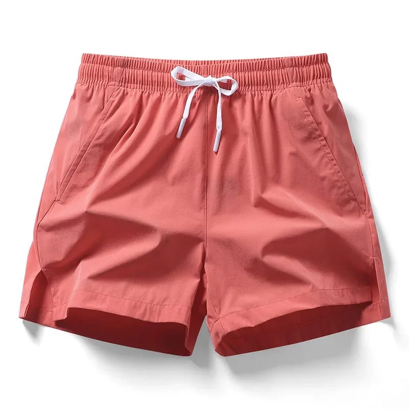 Summer Ice Silk Quick Dry Short Pants Men Breathable Sportswear Running Fitness Beach Bottoms Gym Training Zipper Pocket Shorts 5