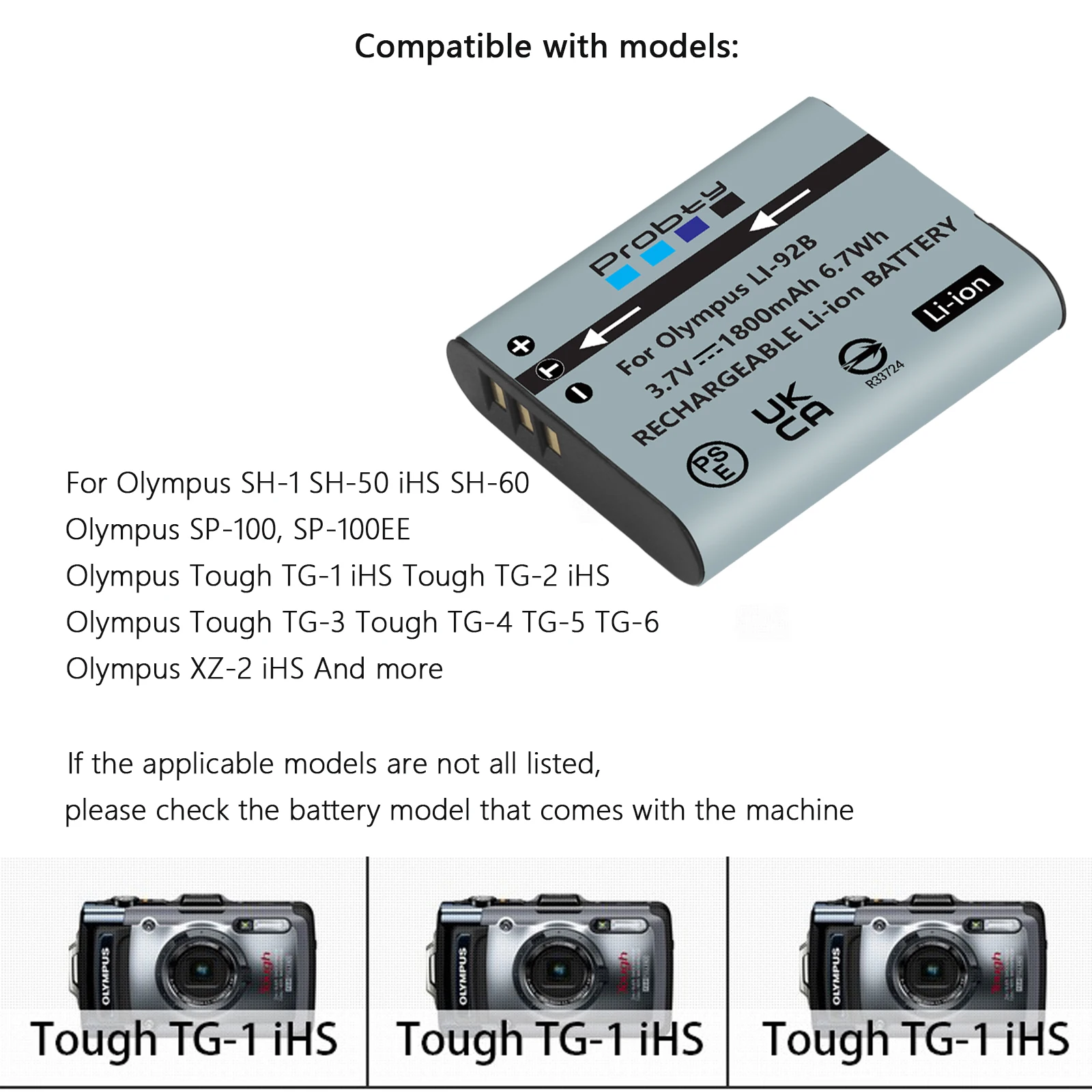 thumbnail image 2 of Tectra 2-Pack LI-90B/LI-92B Battery & Dual Charger For Olympus Tough Cameras 2 of 13