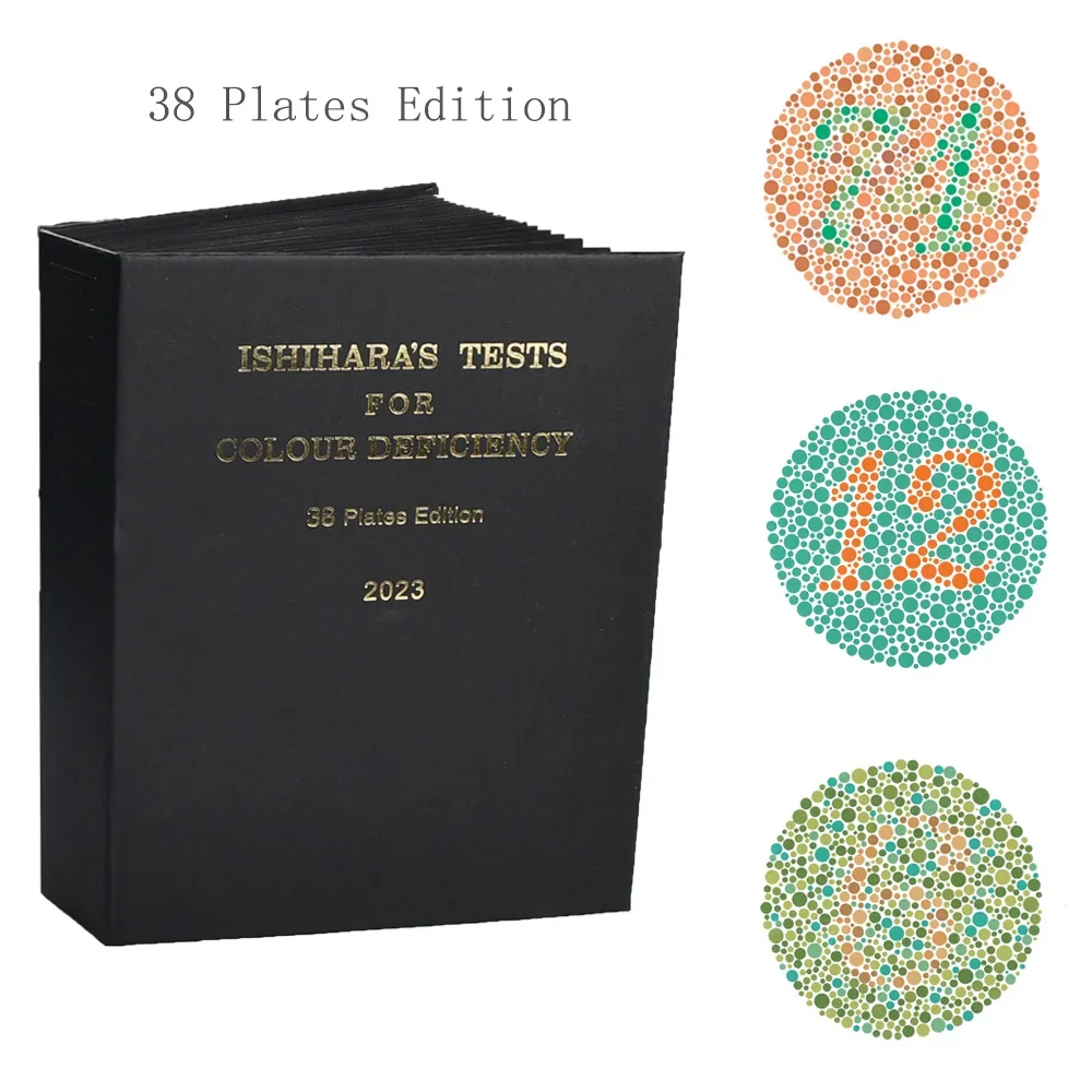 Ishihara Book 38 Plates Optometry Color Blindness Color Deficiency Test Book ISHI-38-2 color blindness test book