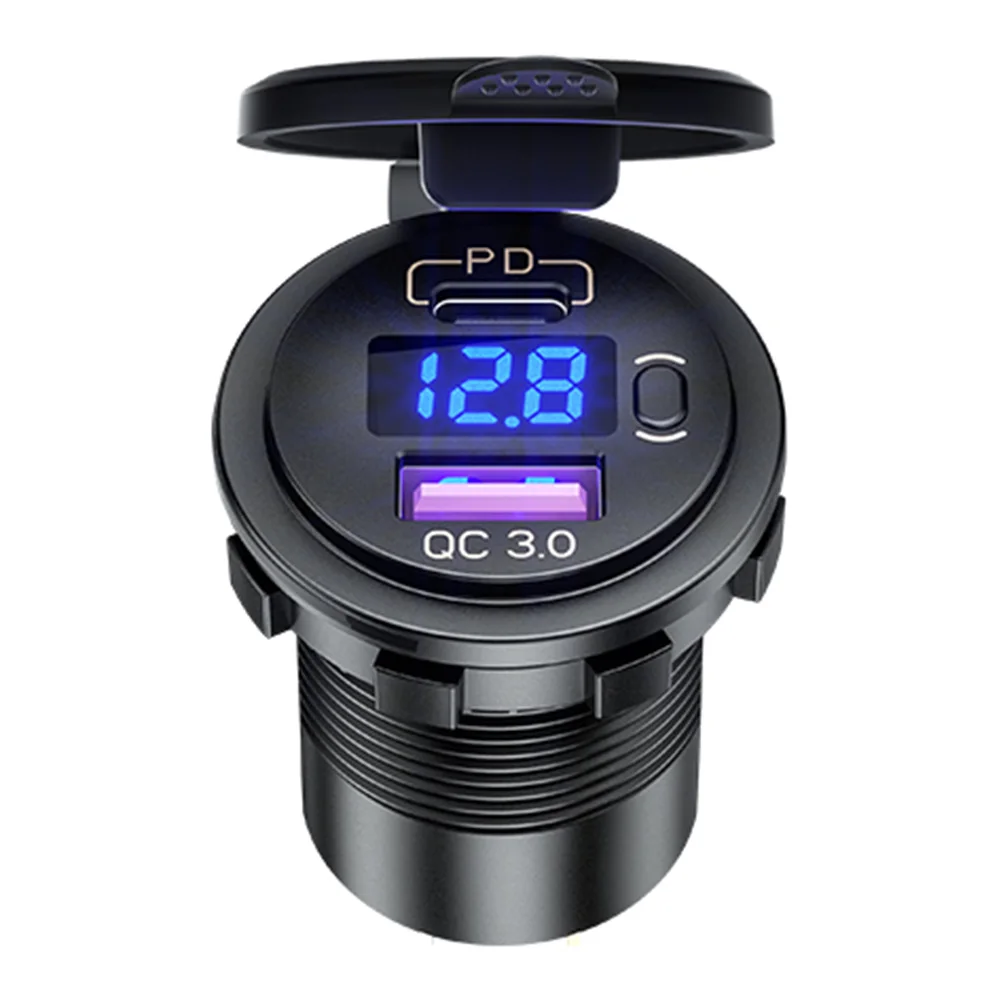  USB  ޴ , DC 12V-24V QC 3.0 PD , LED а 